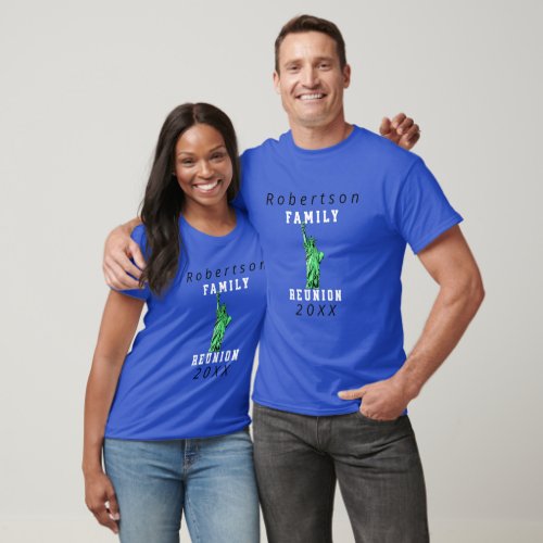 Personalized NYC Family Reunion Royal Blue T_Shirt