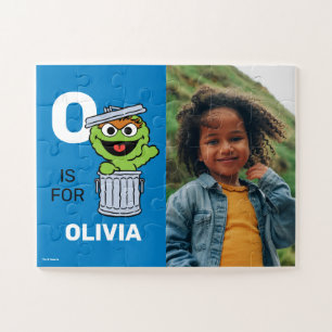Personalized O is for Oscar the Grouch Photo Jigsaw Puzzle