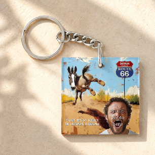 Personalized Oatman Route 66 Photo Keychain