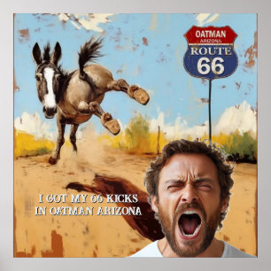 Personalized Oatman Route 66 Photo Poster