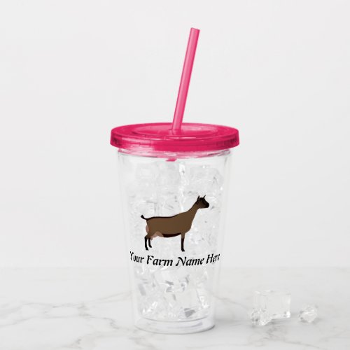 Personalized Oberhasli Dairy Goat Acrylic Tumbler