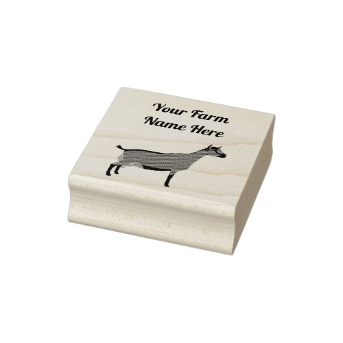 Personalized Oberhasli Dairy Goat Rubber Stamp