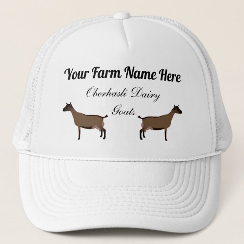 Personalized Oberhasli Dairy Goats Trucker Hat