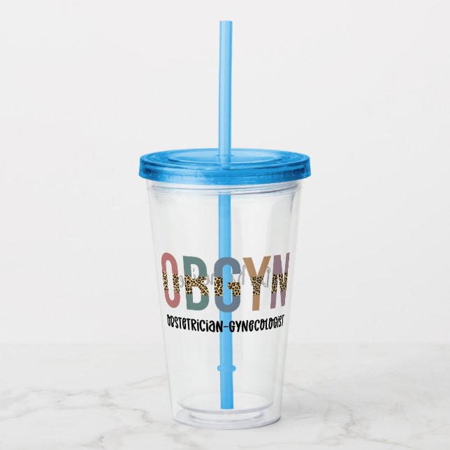 Personalized OBGYN Obstetrician Gynecologist Acrylic Tumbler (Front)