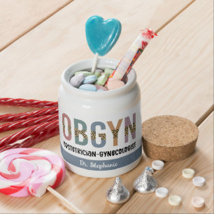 Personalized OBGYN Obstetrician Gynecologist Candy Jar
