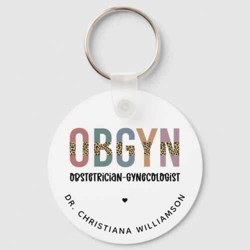 Personalized OBGYN Obstetrician Gynecologist Keychain