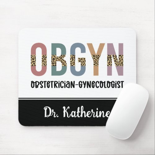 Personalized OBGYN Obstetrician Gynecologist Mouse Pad
