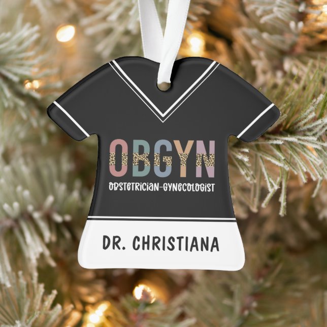 Personalized OBGYN Obstetrician Gynecologist Ornament (Tree)