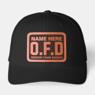 Personalized Obsessive Fishing Disorder Custom Leather Patch Hat