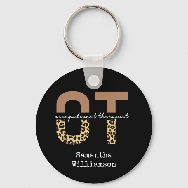 Personalized Occupational therapist OT Gift Keychain (Front)