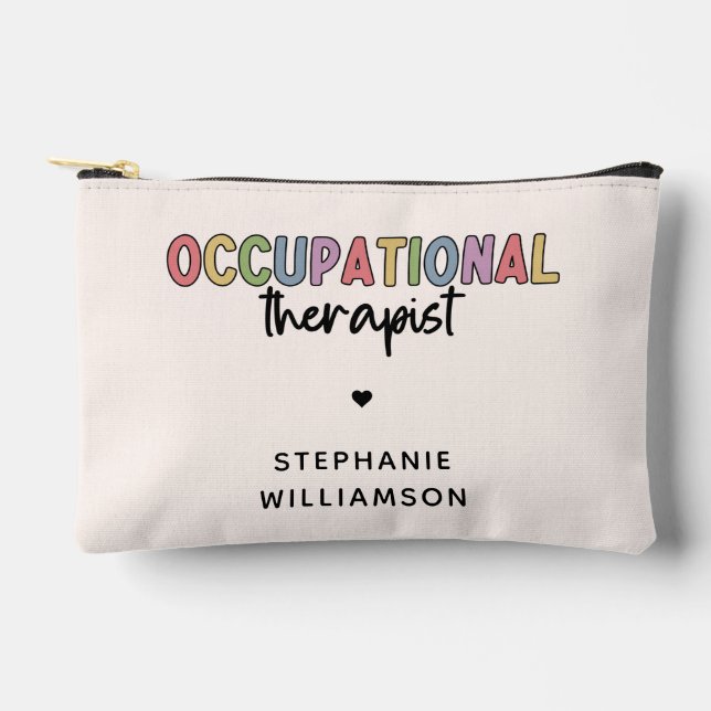 Personalized Occupational Therapist OT Gifts Accessory Pouch (Front)