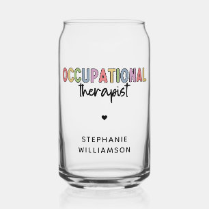 Personalized Occupational Therapist OT Gifts Can Glass