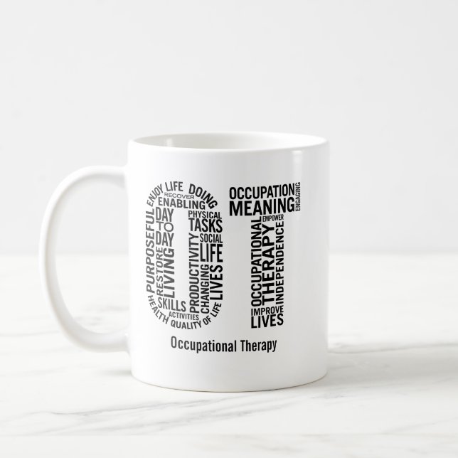 Personalized Occupational Therapy OT Coffee Mug (Left)