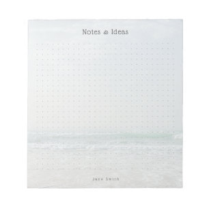 Personalized ocean aesthetic dot Grid Notepad