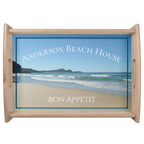 Personalized Ocean Beach Serving Tray