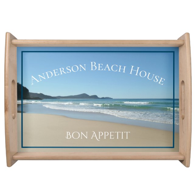 Personalized Ocean Beach Serving Tray (Front)