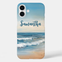 Personalized Ocean Beach Vacation Scene