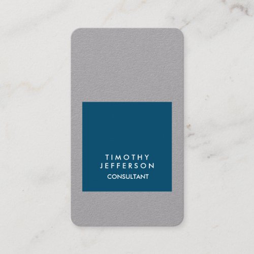 Personalized Ocean Blue Grey Elegant Modern Business Card