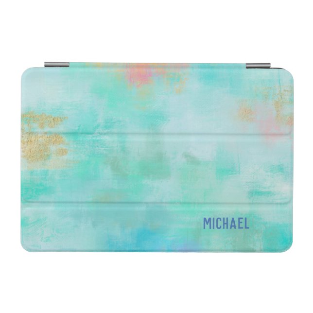 Personalized Ocean Joyride Blue Abtract Art iPad Mini Cover (Horizontal)