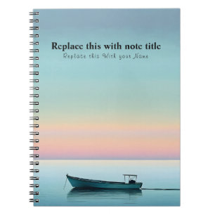 Personalized Ocean Sunset Notebook