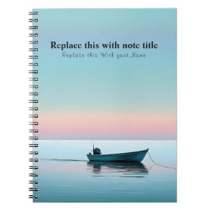 Personalized Ocean Sunset Notebook