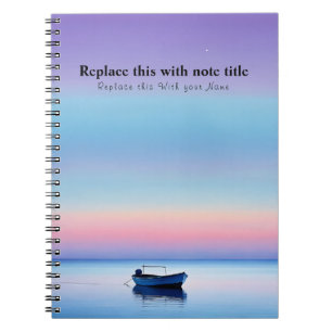 Personalized Ocean Sunset Notebook