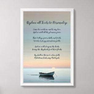 Personalized Ocean Sunset Positivity Poster