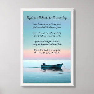 Personalized Ocean Sunset Positivity Poster