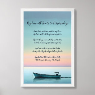 Personalized Ocean Sunset Positivity Poster