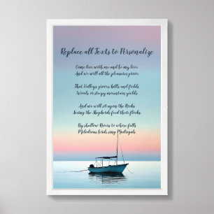 Personalized Ocean Sunset Positivity Poster