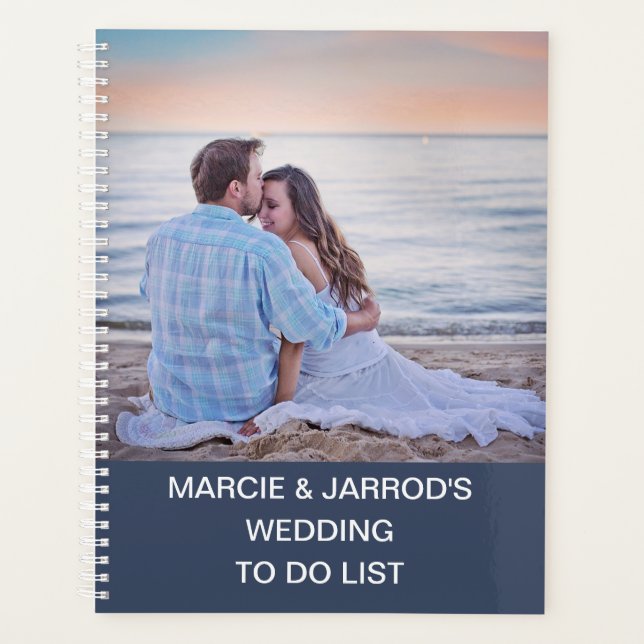 Personalized Ocean Water Beach To Do List Planner (Front)