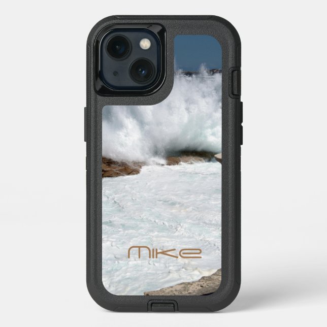 Personalized Ocean Waves Case-Mate iPhone 13 Case (Back)