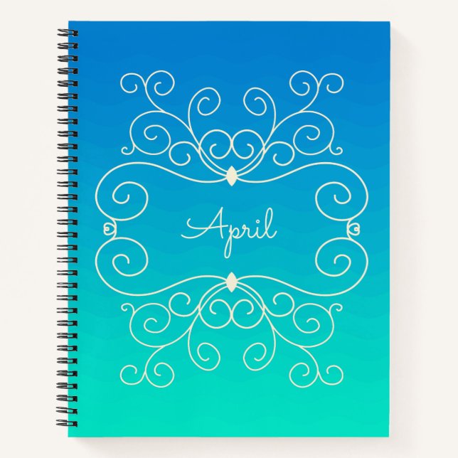 Personalized Ocean Waves Notebook (Front)