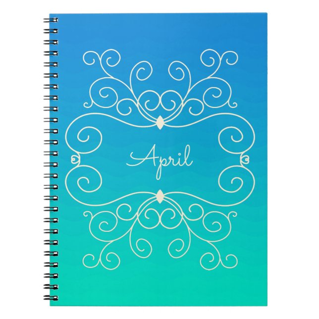 Personalized Ocean Waves Notebook (Front)