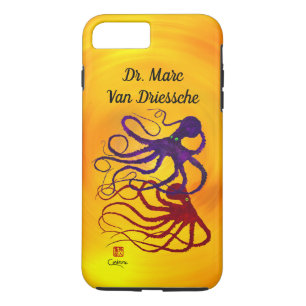 Personalized Octopi On Yellow - Tough Phone Case