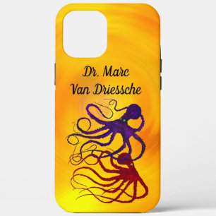 Personalized Octopi On Yellow - Tough Phone Case