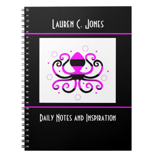 Personalized Octopus Journal Notebook (Front)