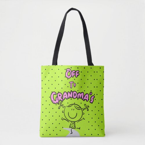 Personalized Off To Grandmas Tote