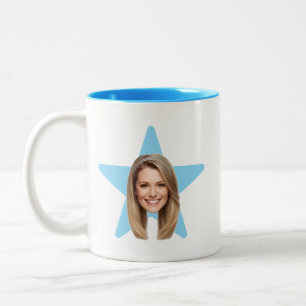 Personalized Office Star Custom Photo Funny Gift Two-Tone Coffee Mug