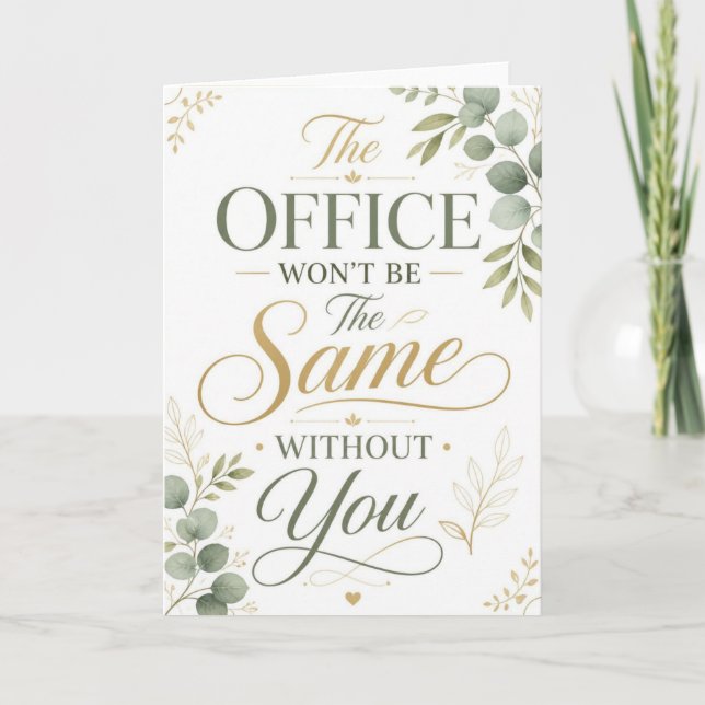 Personalized Office Won't Be The Same Card (Front)