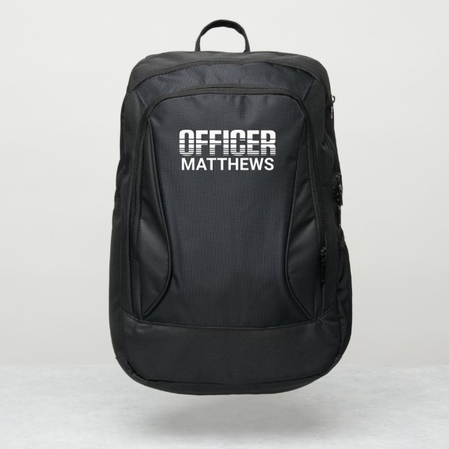 Personalized Officer Port Authority® Backpack (Front)