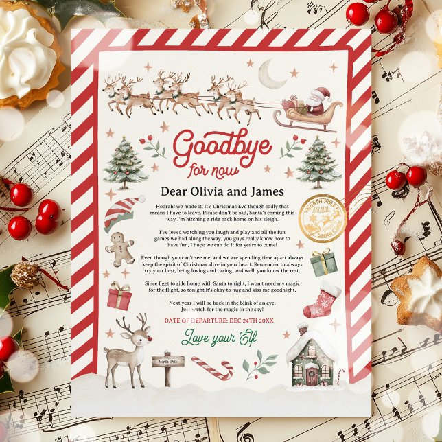 Personalized Official Elf Goodbye Letter For Kids (Creator Uploaded)