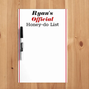 Personalized Official Honey do List board
