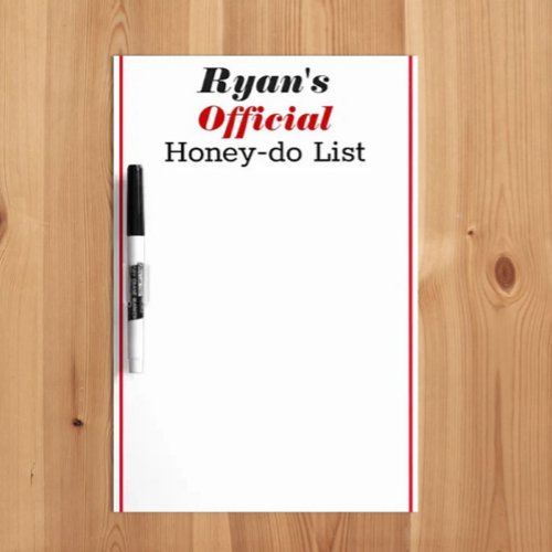 Personalized Official Honey do List board