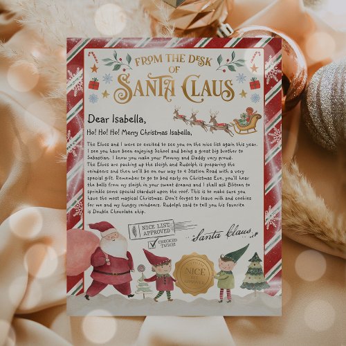Personalized Official North Pole Letter From Santa