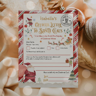 Personalized Official North Pole Letter To Santa 