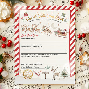 Personalized Official North Pole Letter To Santa 