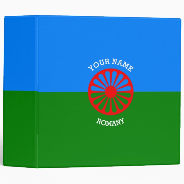 Personalized Official Romany gypsy travellers flag 3 Ring Binder (Front/Spine)