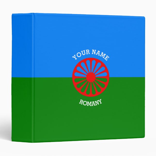 Personalized Official Romany gypsy travellers flag 3 Ring Binder (Front/Spine)