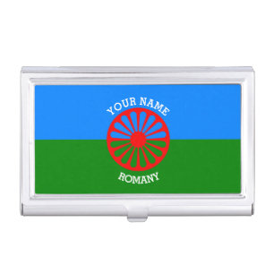 Personalized Official Romany gypsy travellers flag Business Card Holder